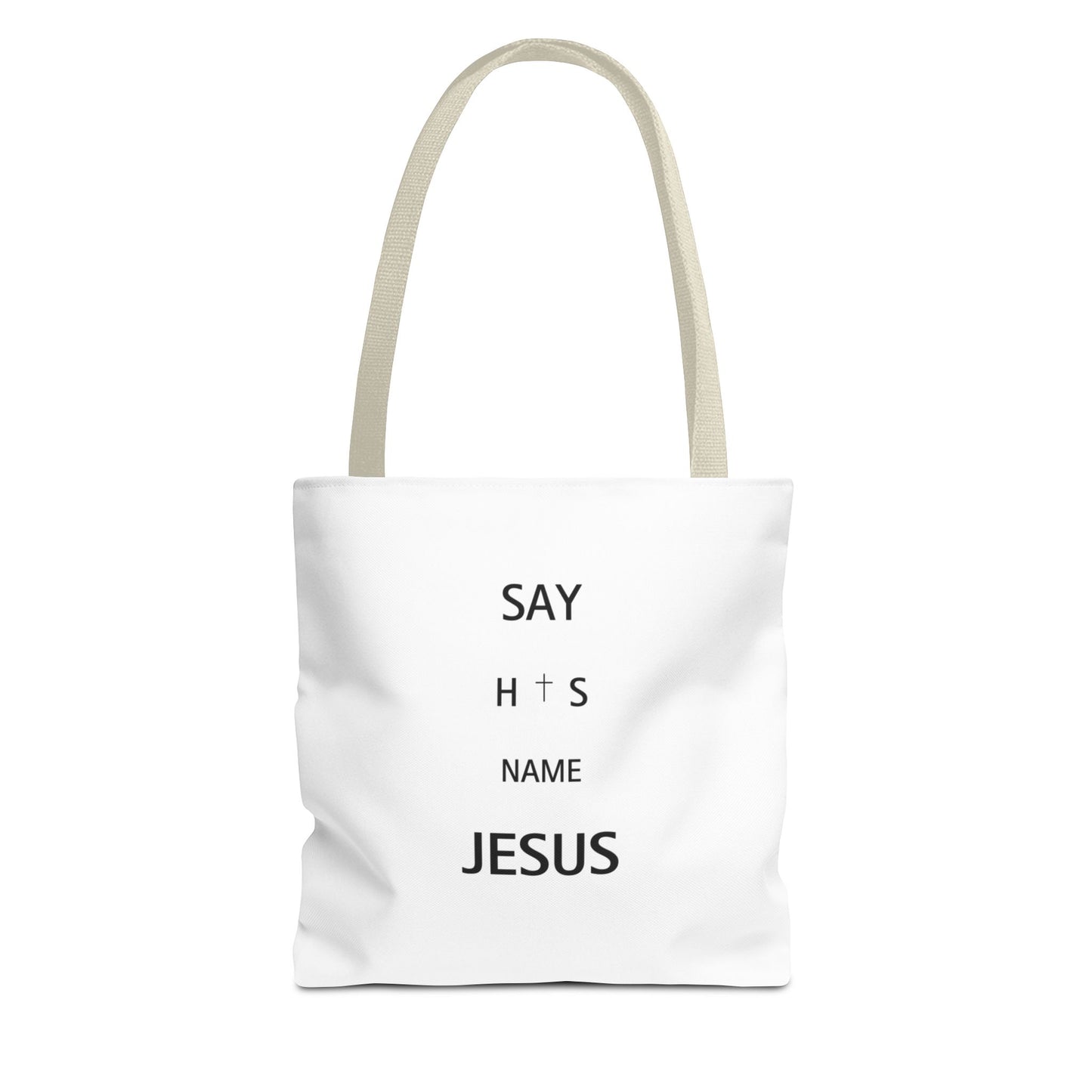 Say His Name Tote Bag | Christian Statement Faith Carryall