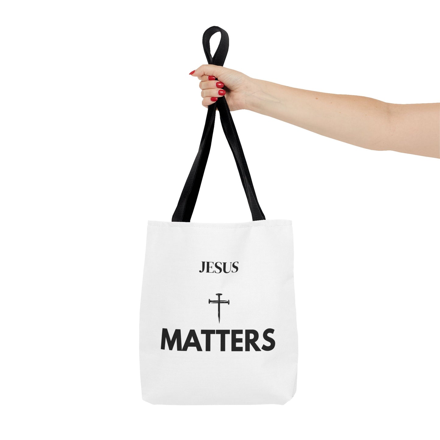 Jesus Matters Tote Bag | Bold Christian Faith Statement Carryall
