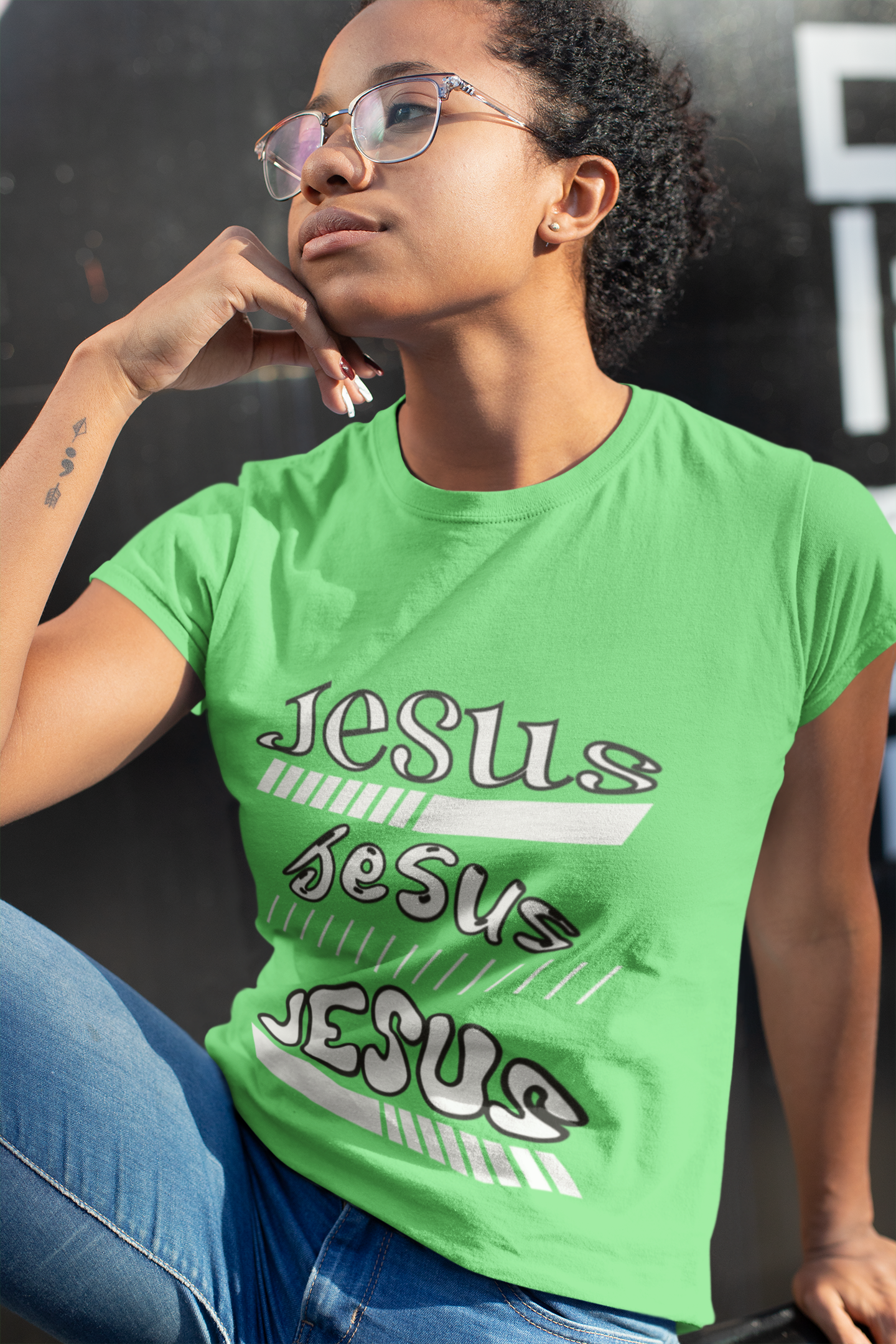Jesus, Jesus, Jesus - 100% Cotton, Lightweight Fabric, Classic Fit, Crew Neckline