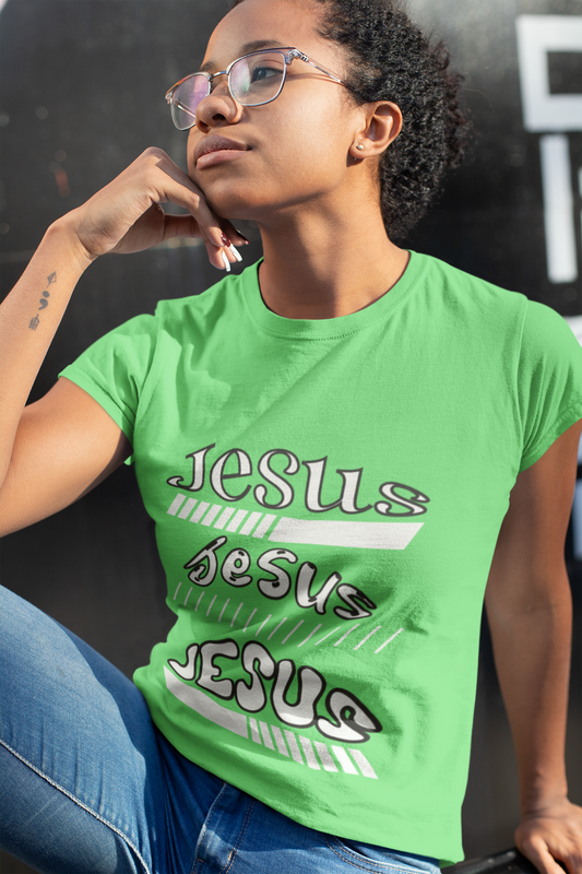 Jesus, Jesus, Jesus - 100% Cotton, Lightweight Fabric, Classic Fit, Crew Neckline