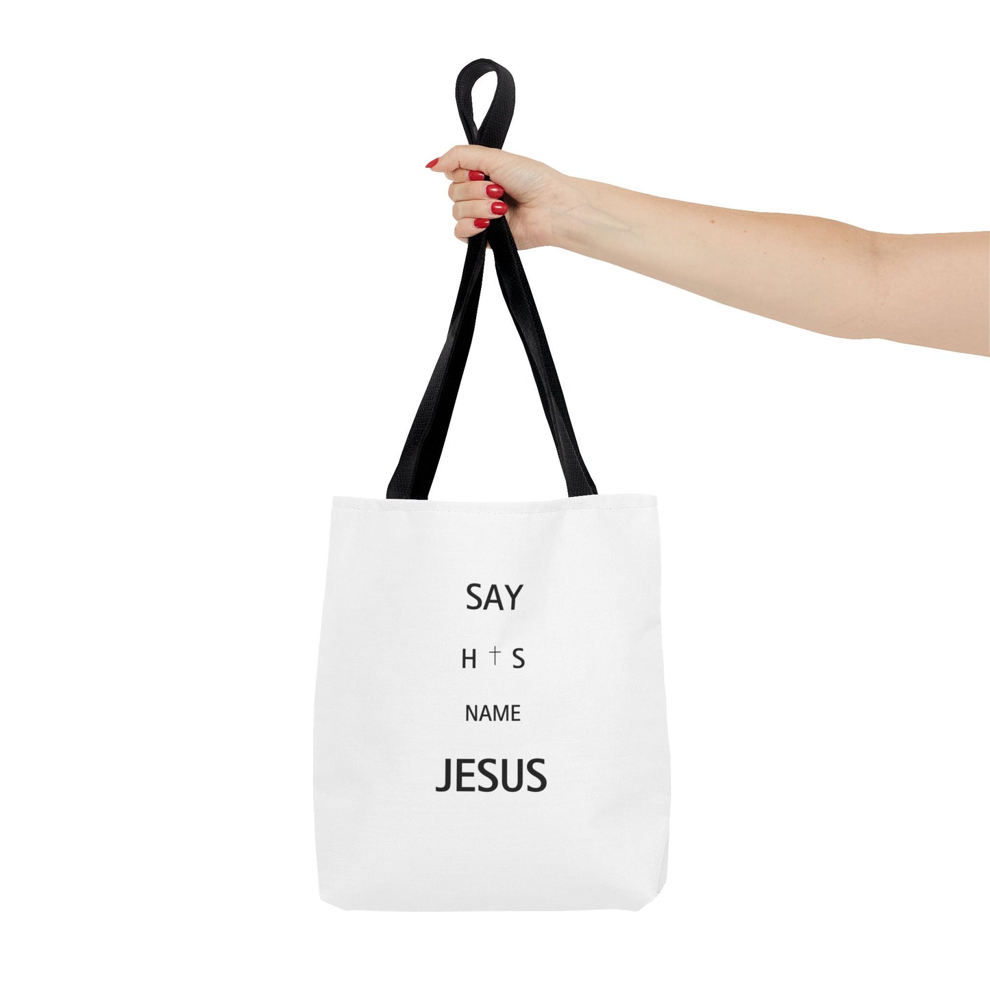 Say His Name Tote Bag | Christian Statement Faith Carryall