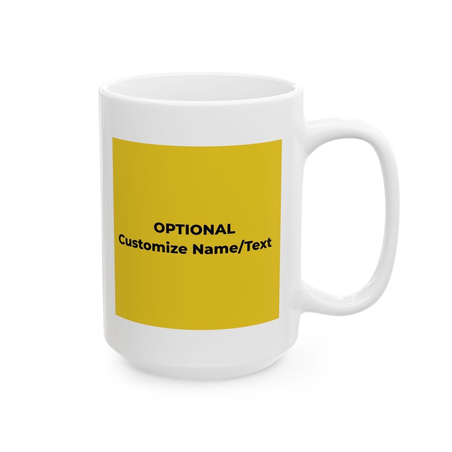 Peace & Love (yellow) -  Ceramic Mug - 11oz & 15oz - Perfect Gift for Inspiration & Motivation