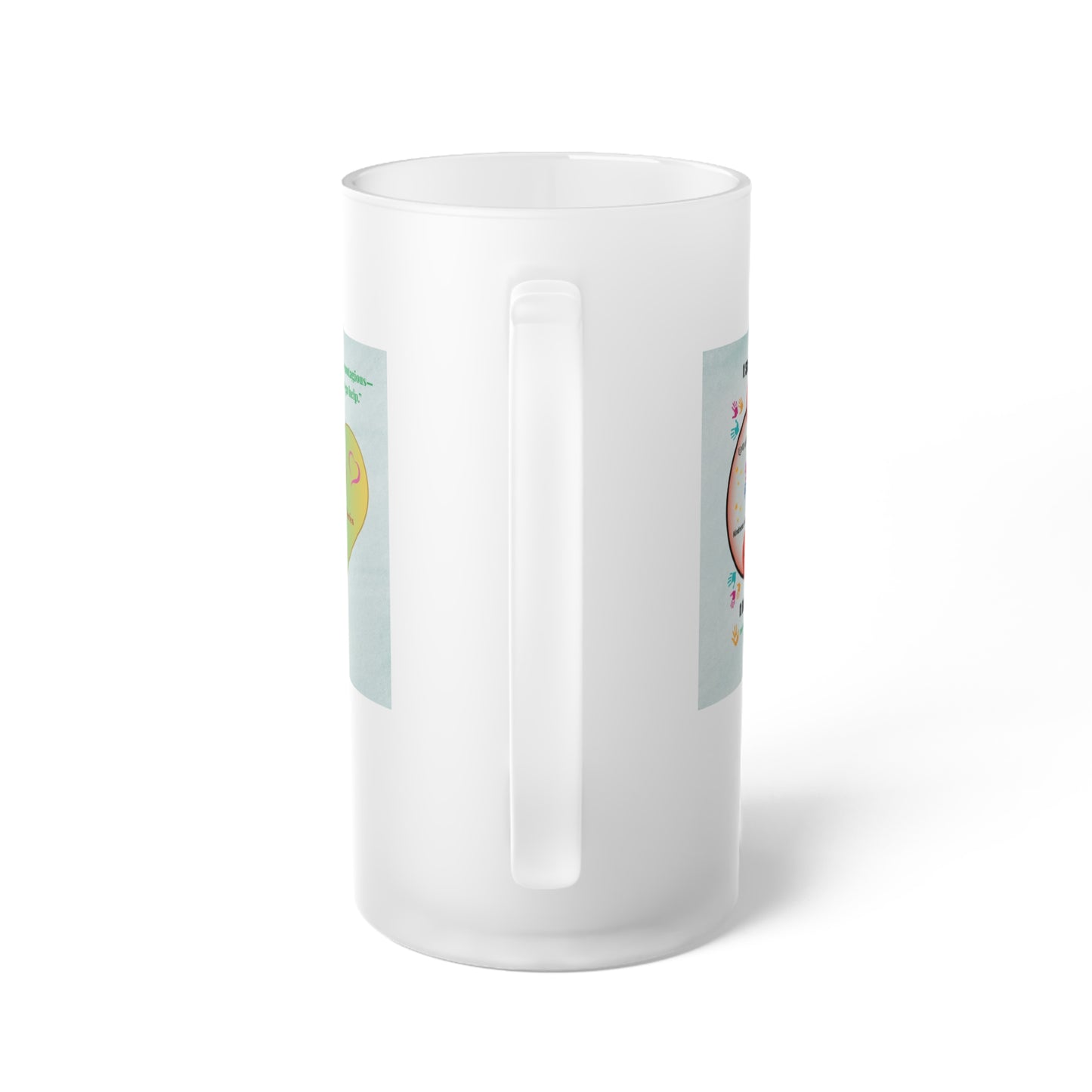 Lend a Hand, Lift a Heart - Frosted Mug - Beer/Float 16 oz. Vol. 1 | “Because kindness is contagious—and your mug helps.”
