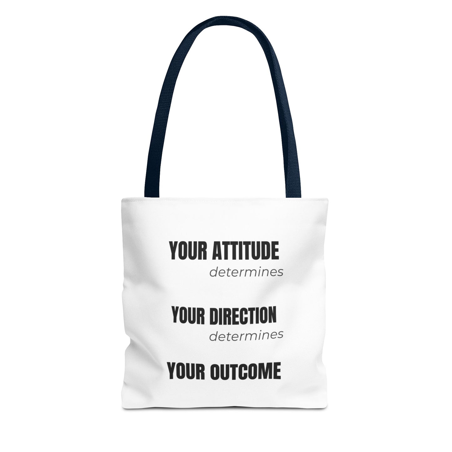 Your Attitude Determines Tote Bag | Inspirational Christian Mindset Carryall
