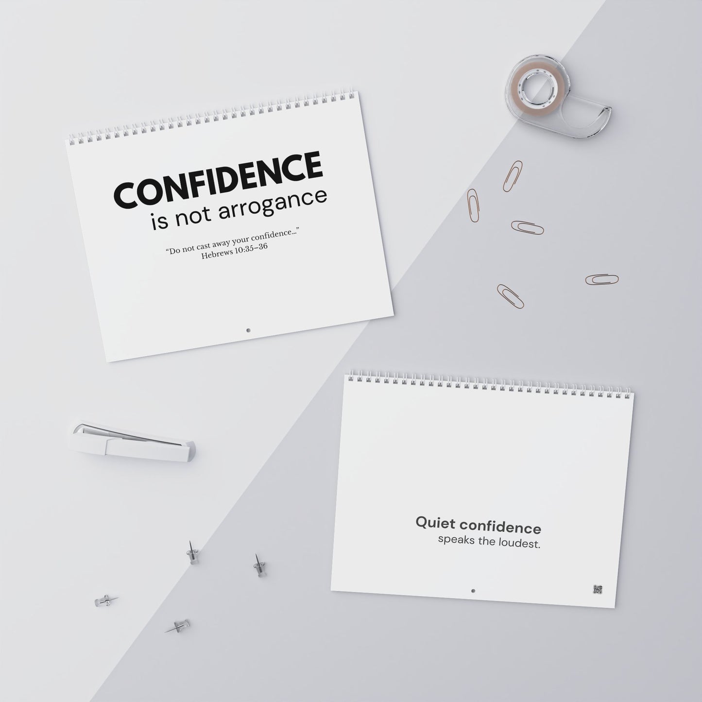 Confidence Is Not Arrogance | Inspirational Mindset Wall Calendar | 2026