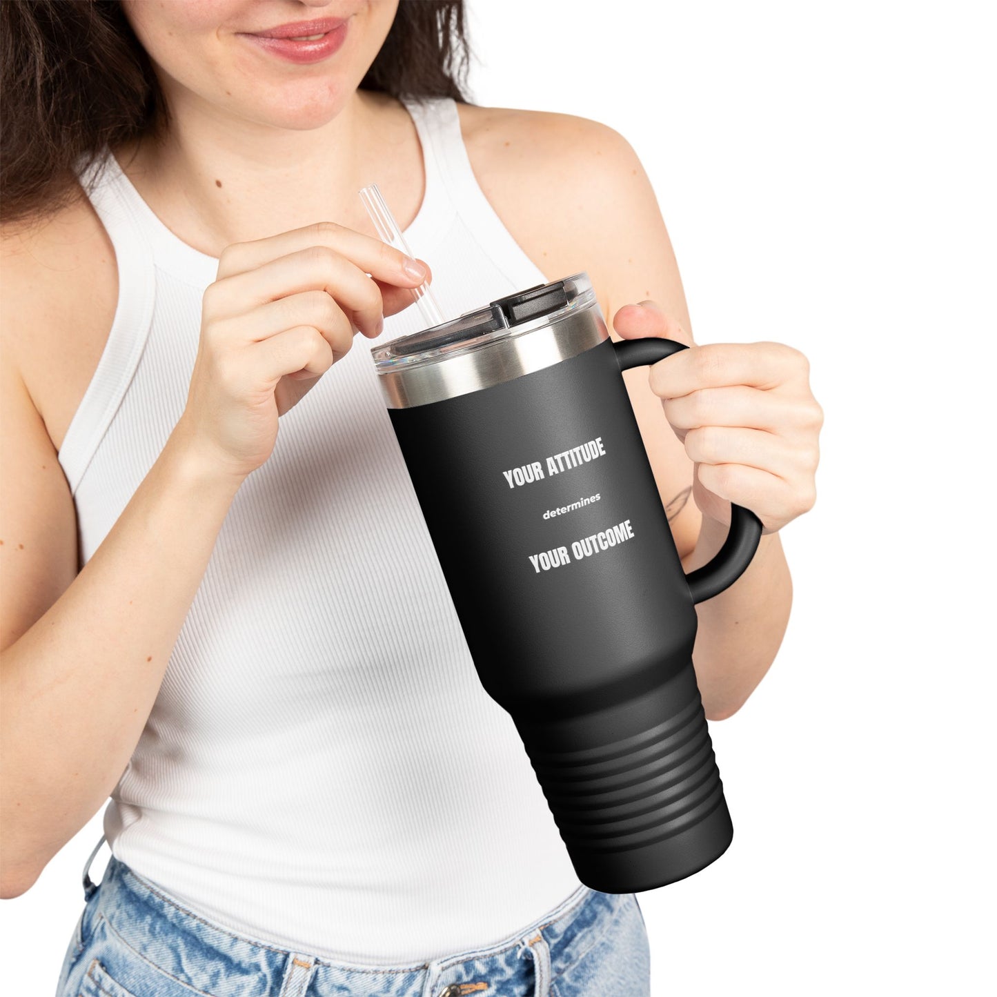 Your Attitude Determines Your Outcome | 40oz Motivational Tumbler
