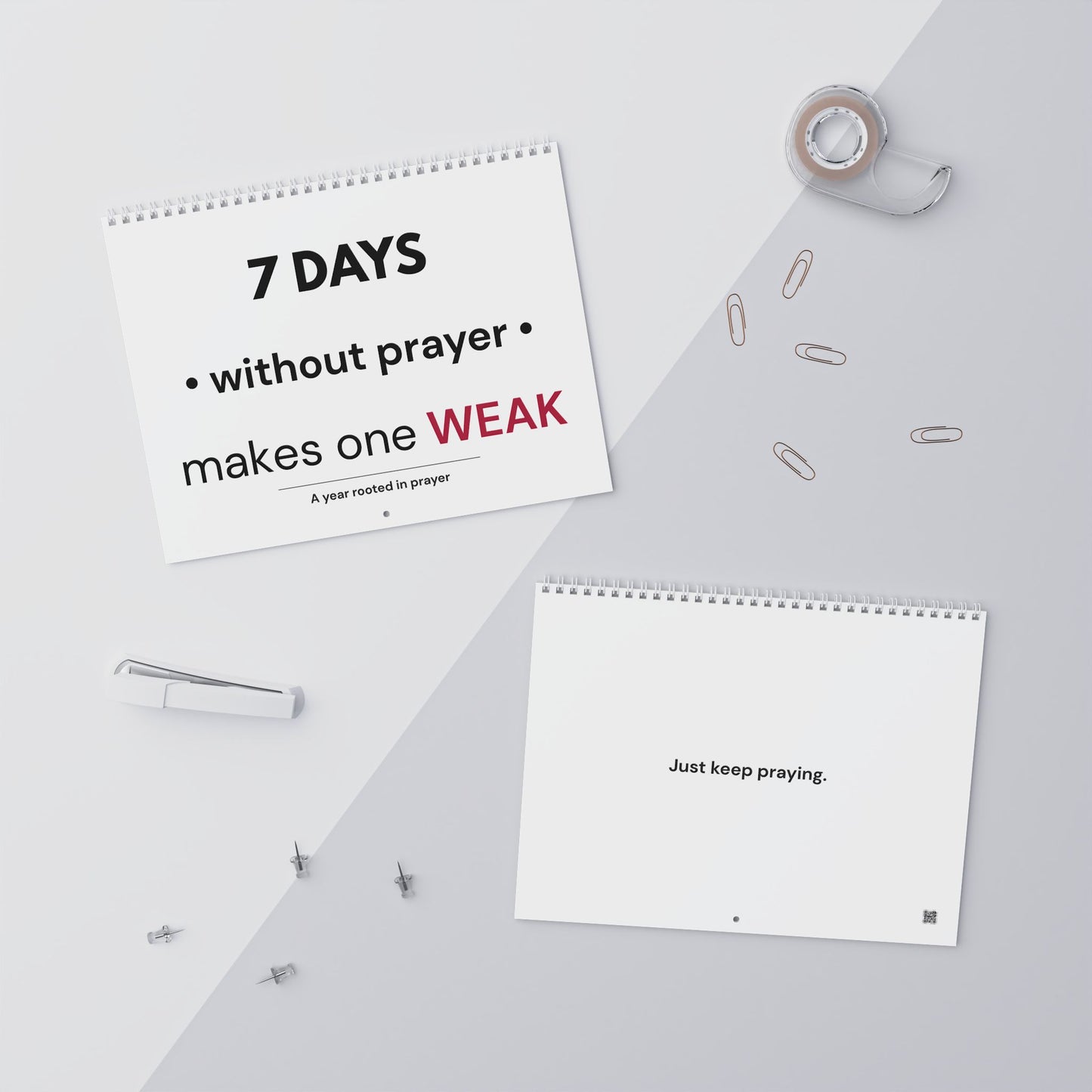 7 Days Without Prayer | Faith Reflection Wall Calendar | 2026