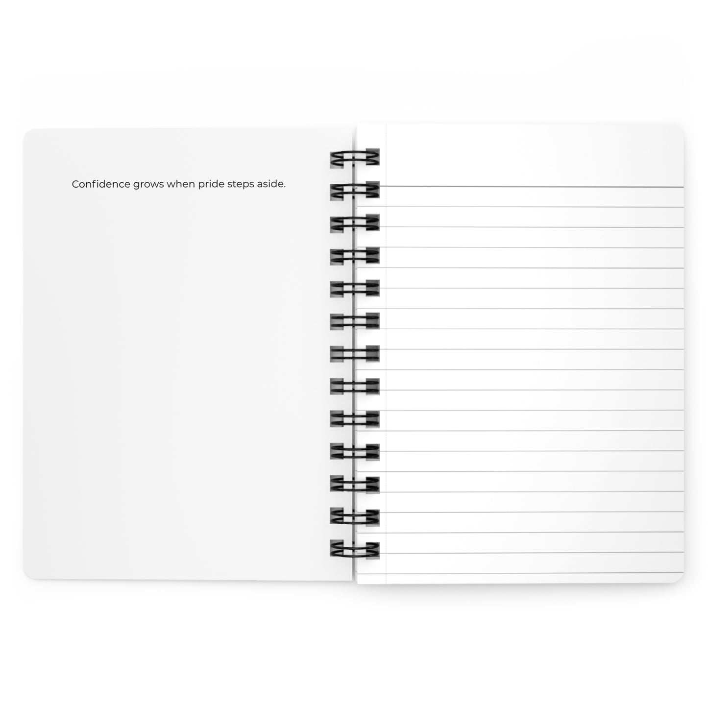 Confidence Is Not Arrogance Spiral Journal | Faith-Based Reflection