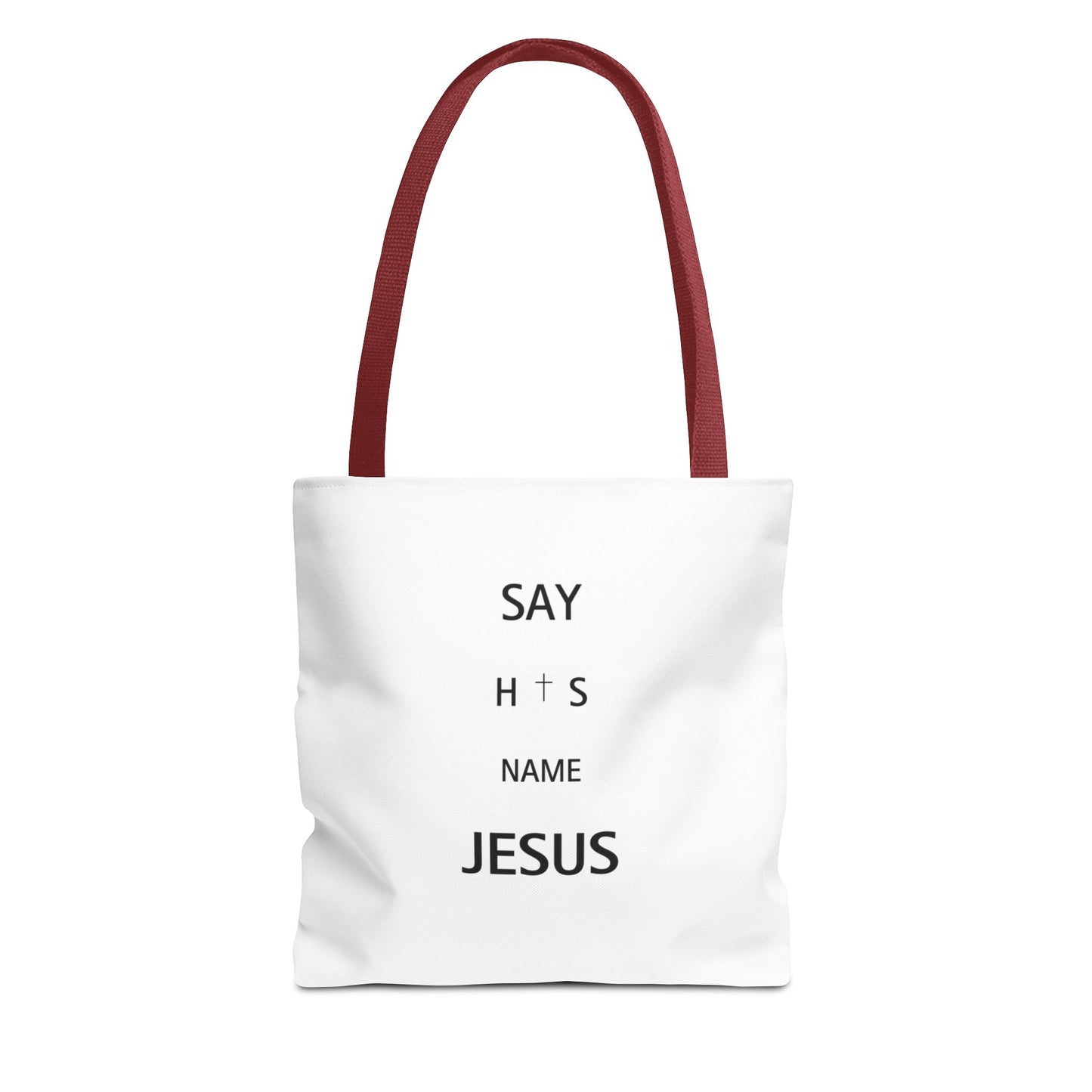 Say His Name Tote Bag | Christian Statement Faith Carryall