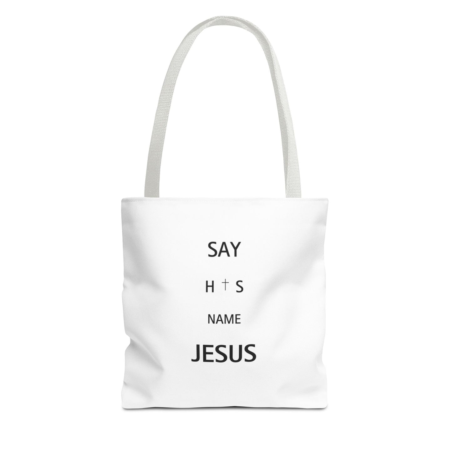 Say His Name Tote Bag | Christian Statement Faith Carryall