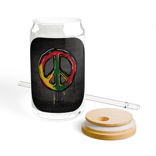 Peace Sign - Sipper Glass, 16oz
