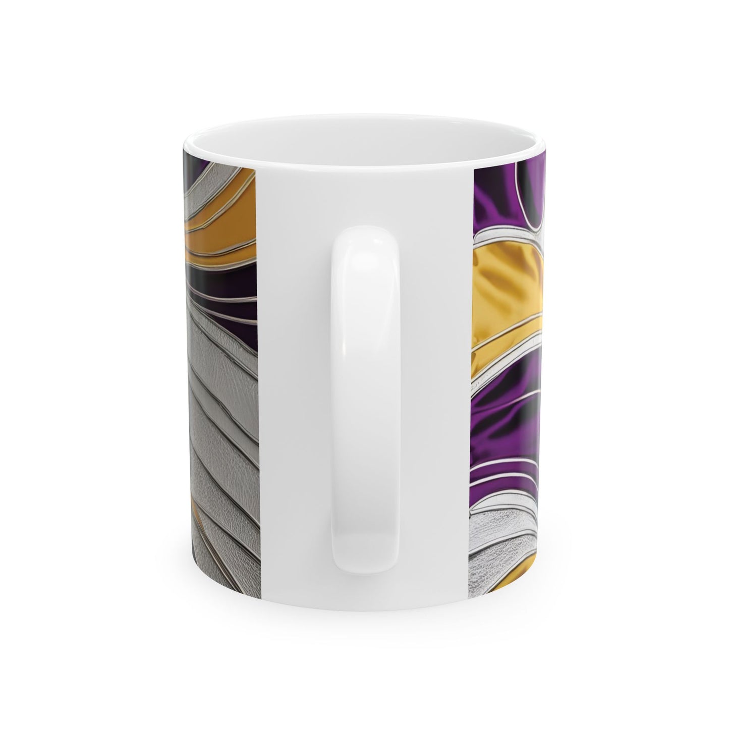 Purple Twist - Vibrant Swirl Ceramic Mug - Unique Design for Coffee Lovers