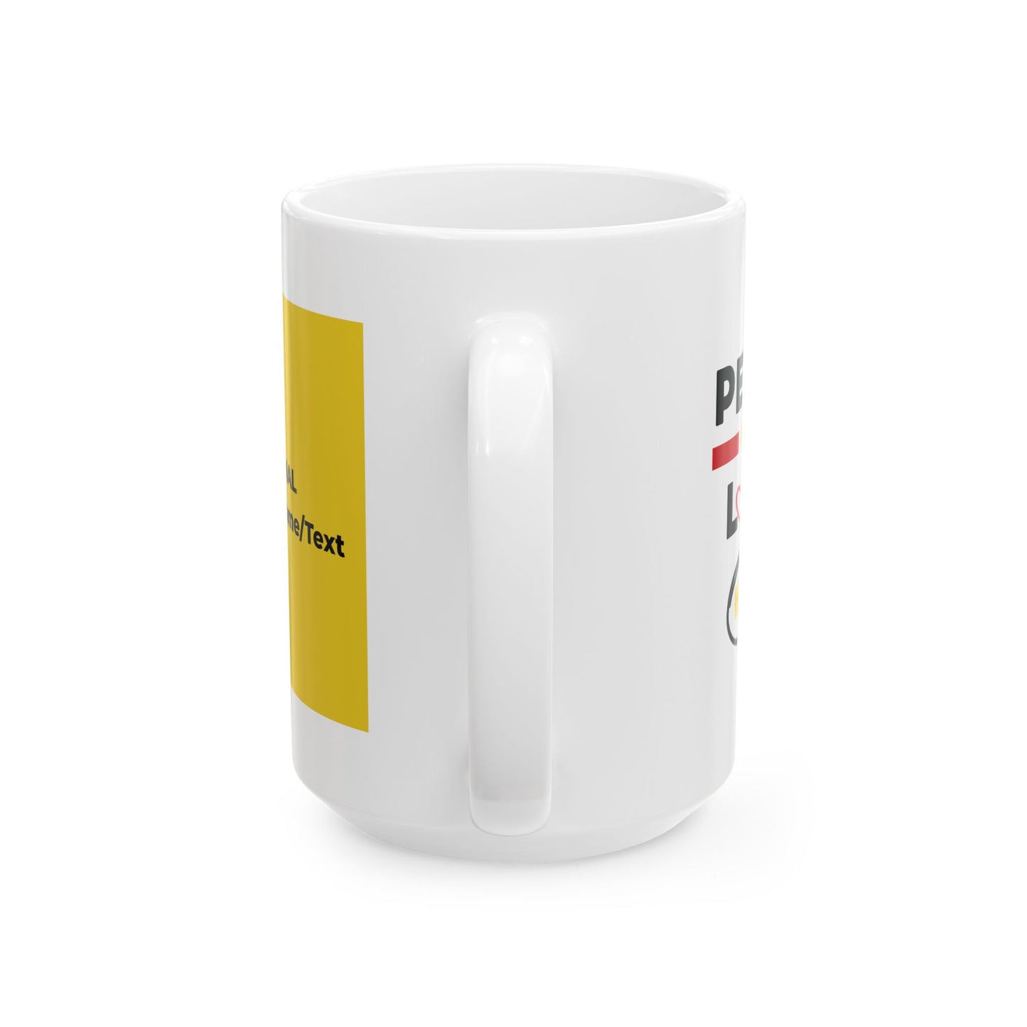 Peace & Love (yellow) -  Ceramic Mug - 11oz & 15oz - Perfect Gift for Inspiration & Motivation