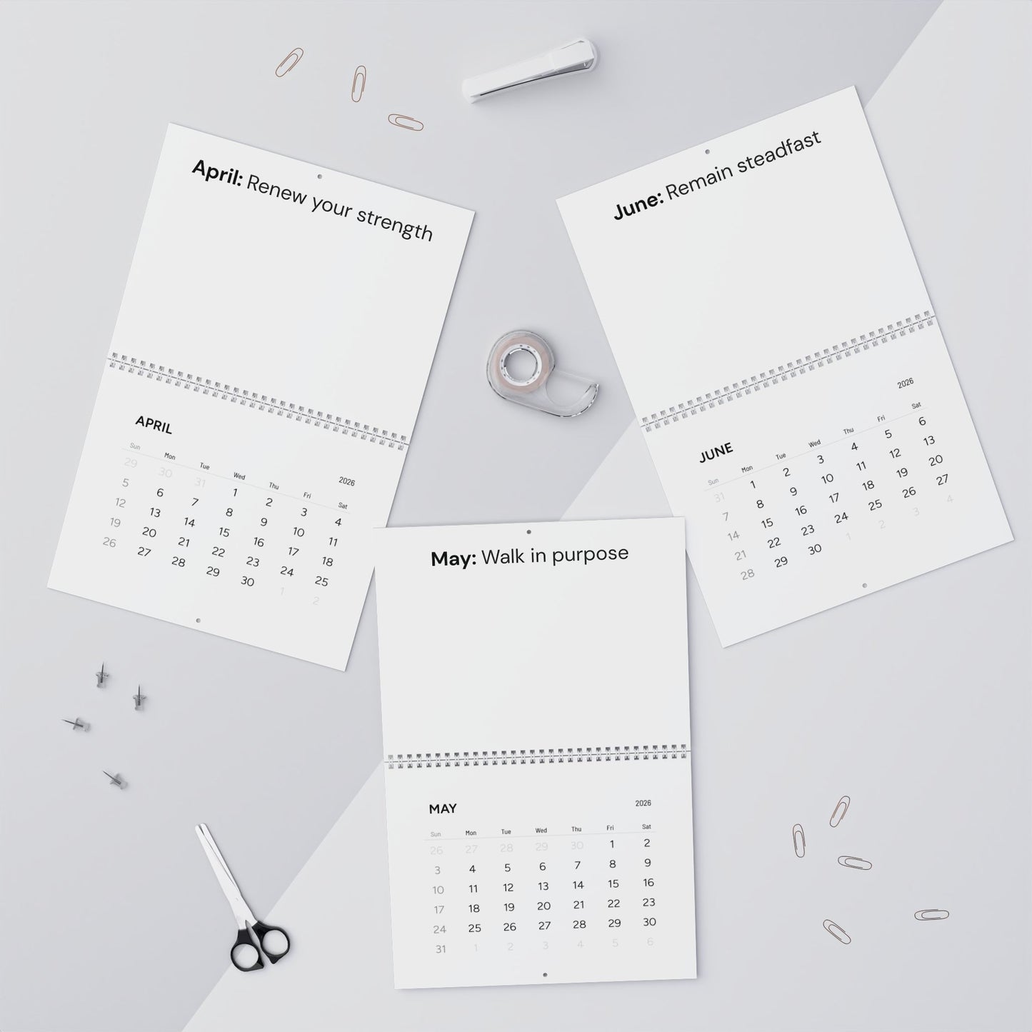 7 Days Without Prayer | Faith Reflection Wall Calendar | 2026