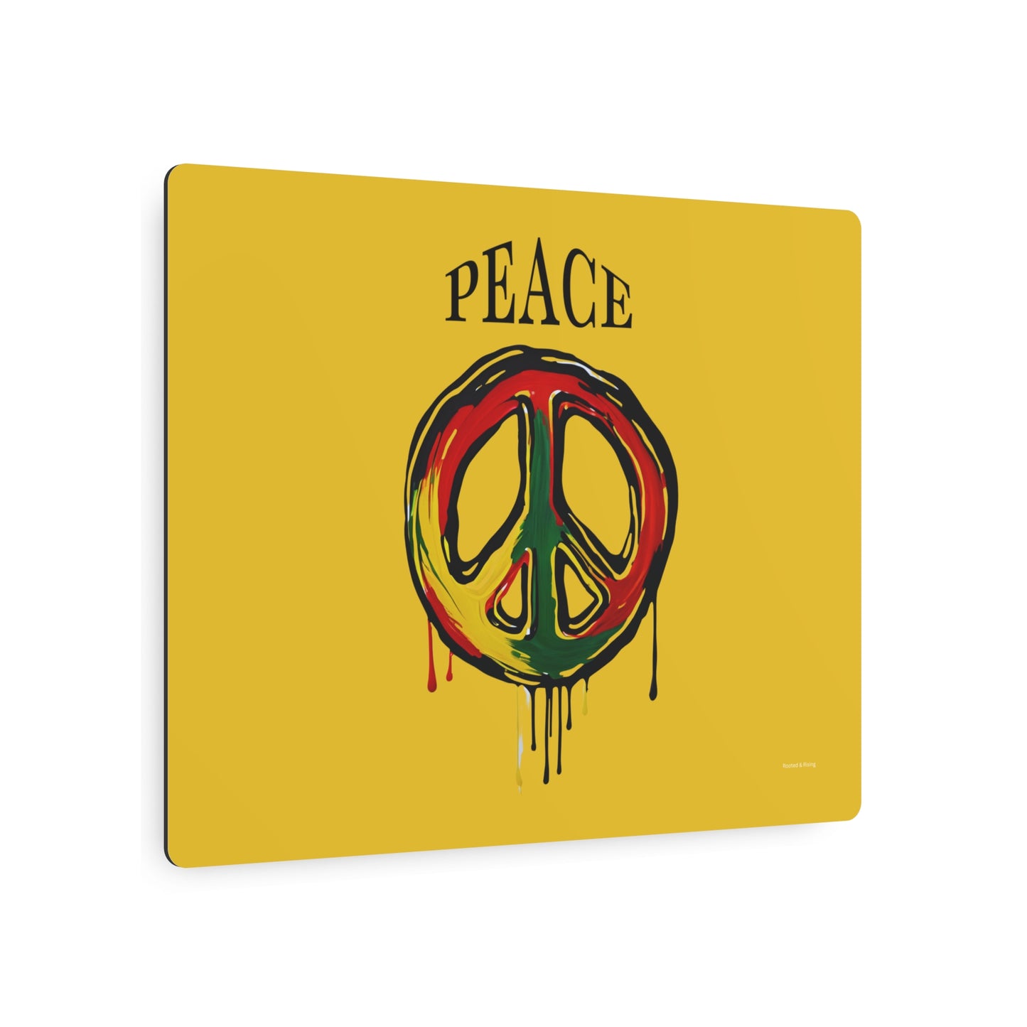 Rooted & Rising — Peace | Metal Wall Art Sign