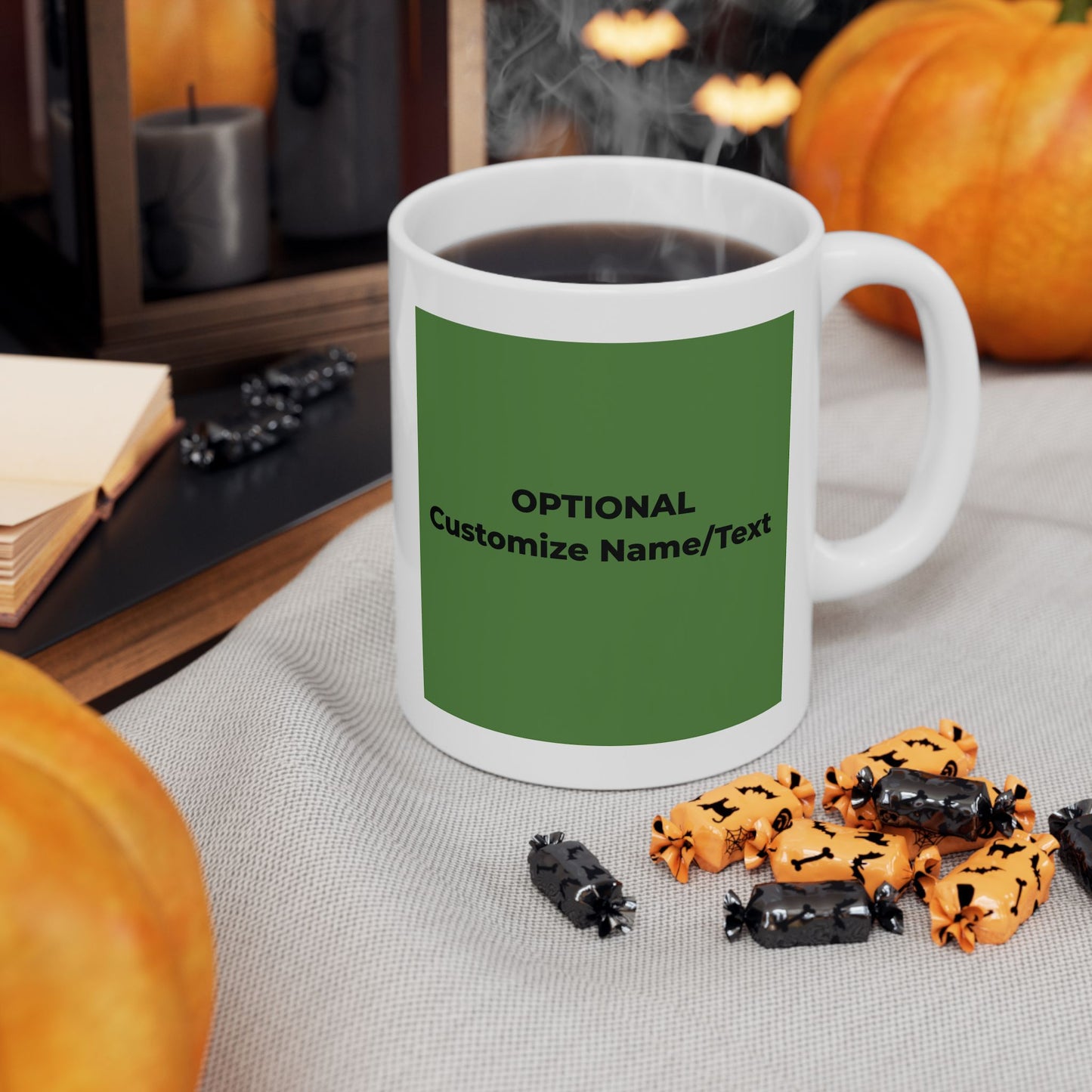 Peace & Love (green) -  Ceramic Mug - 11oz & 15oz - Perfect Gift for Inspiration & Motivation