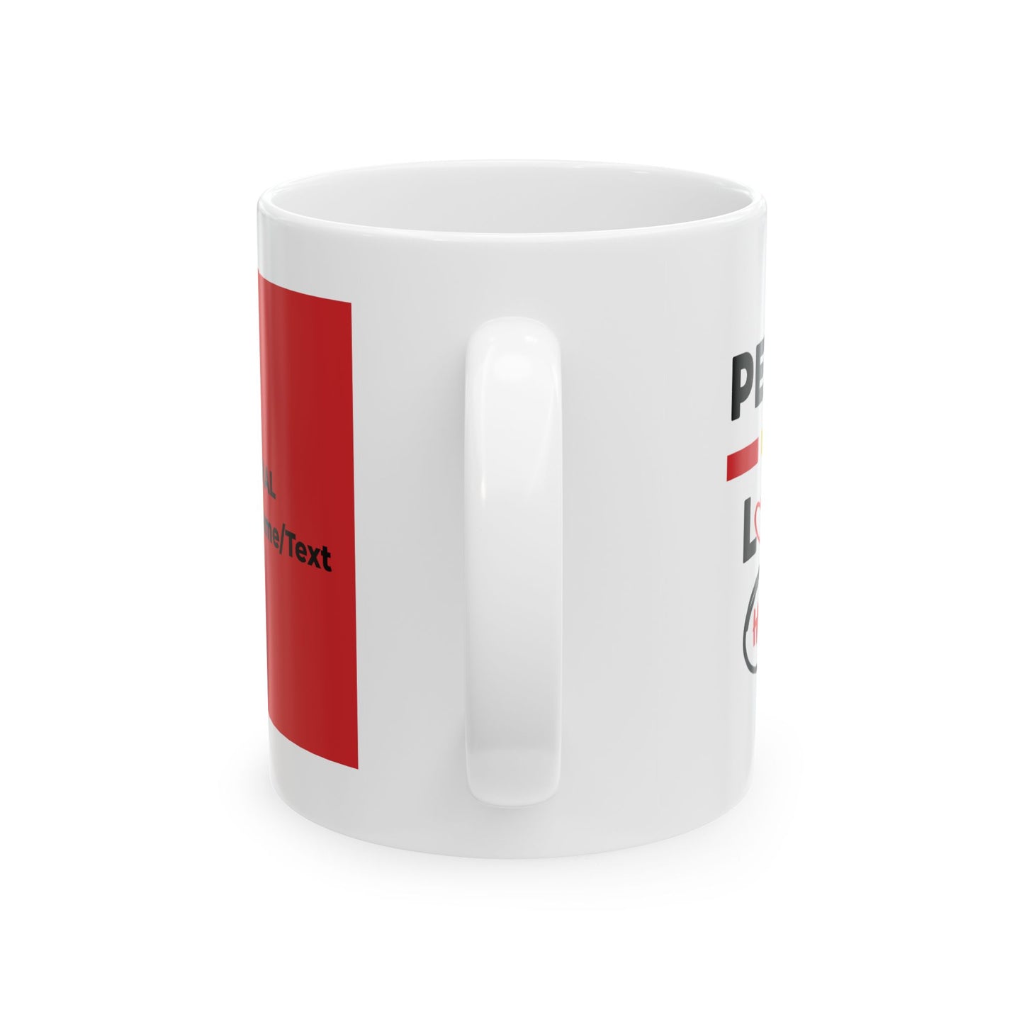 Peace & Love (red) -  Ceramic Mug - 11oz & 15oz - Perfect Gift for Inspiration & Motivation