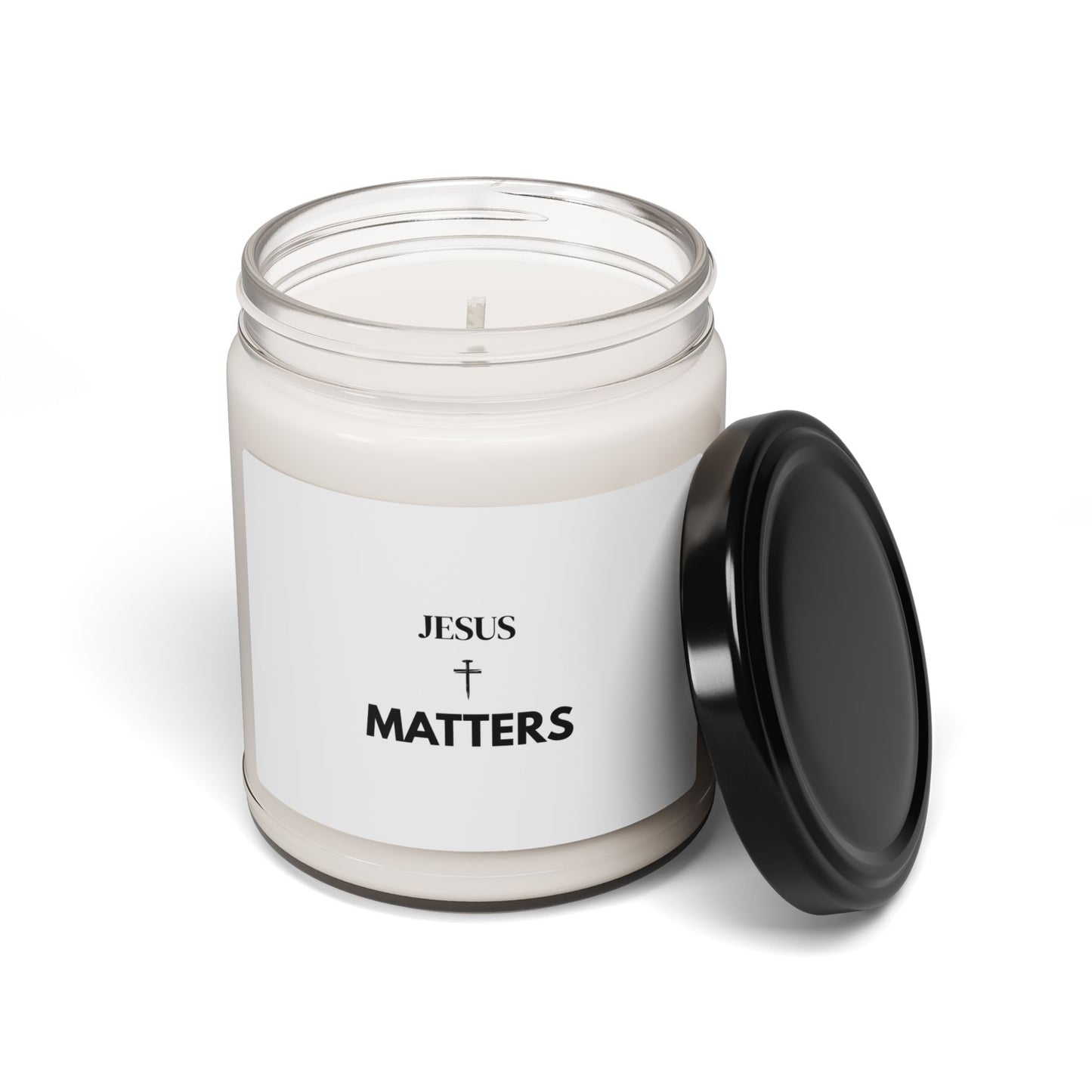 Jesus Matters Soy Candle | Minimalist Christian Faith Home Decor