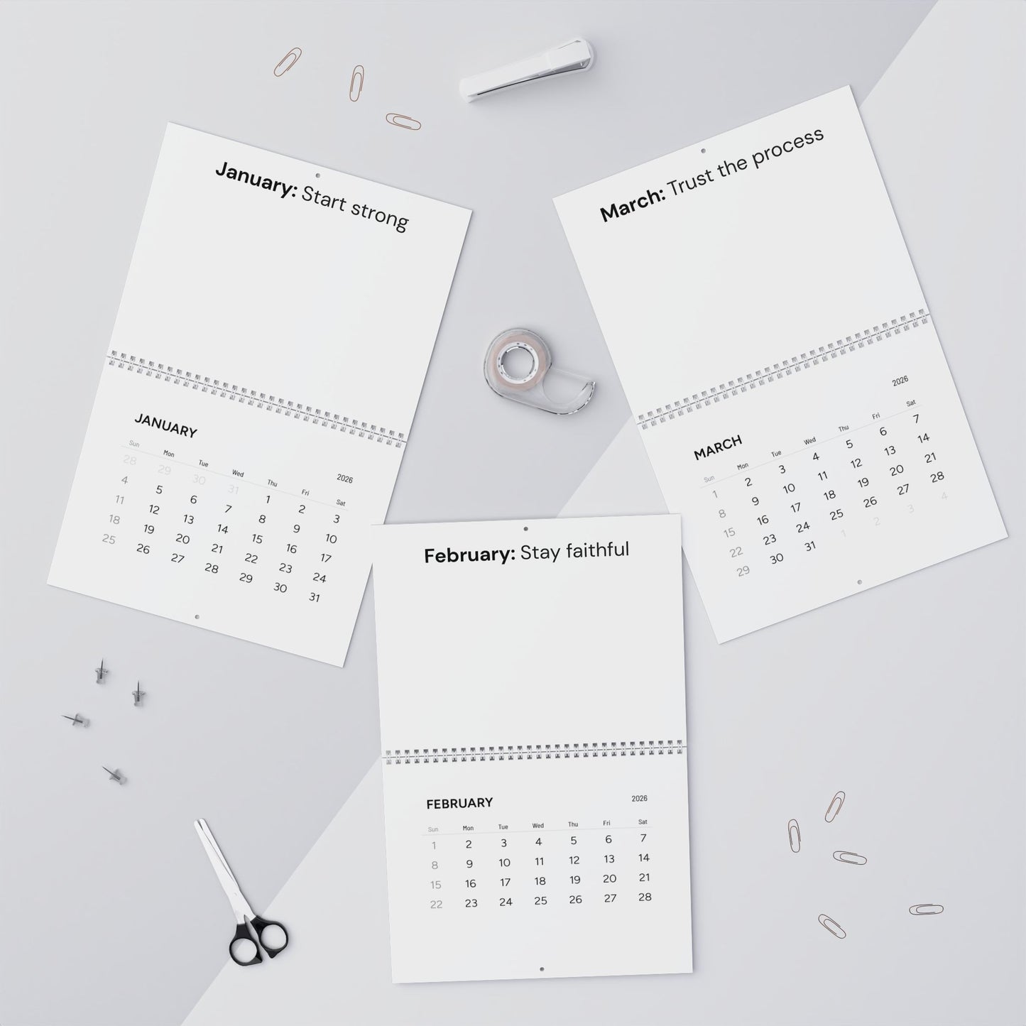 7 Days Without Prayer | Faith Reflection Wall Calendar | 2026