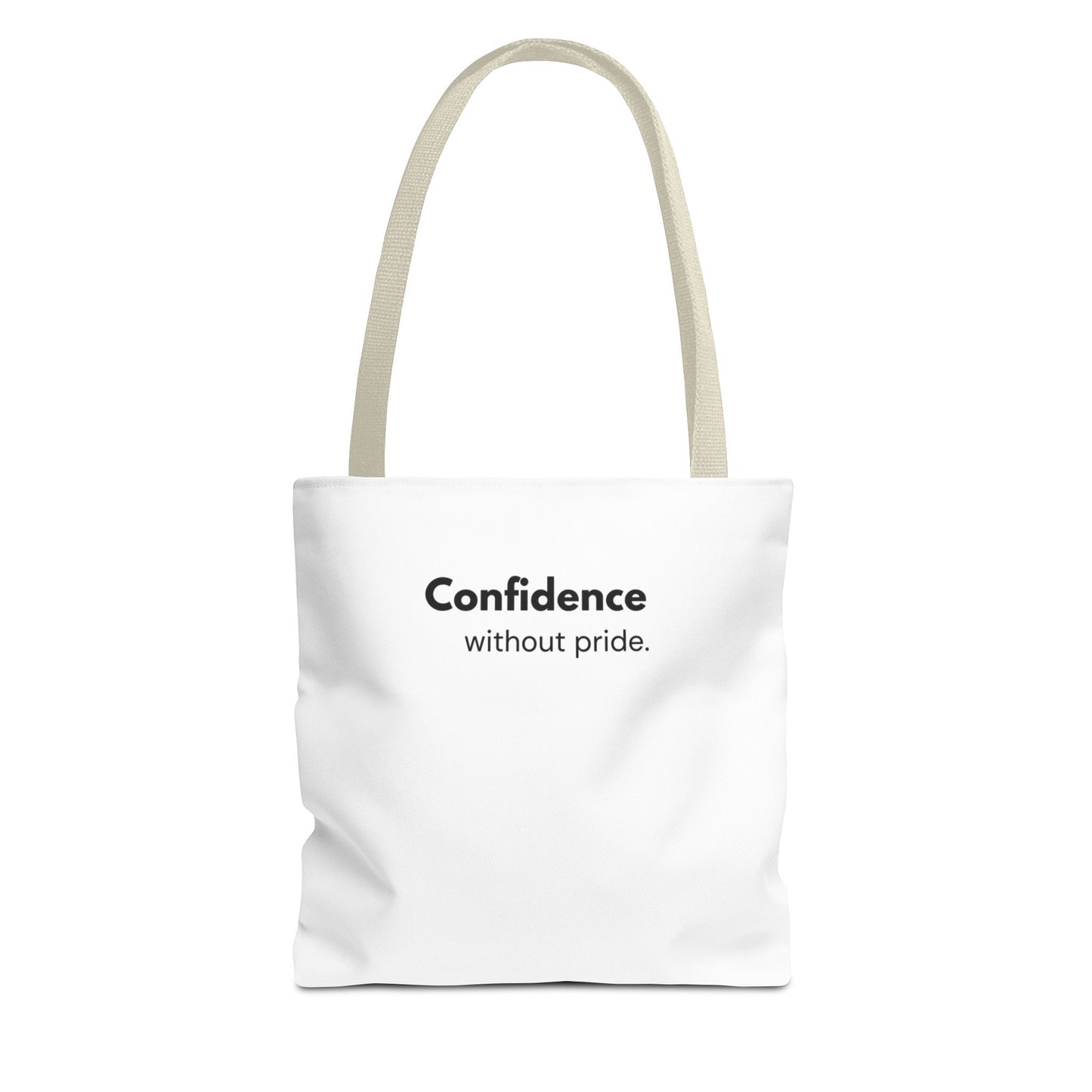 Confidence Without Pride Tote Bag | Christian Mindset Statement Bag