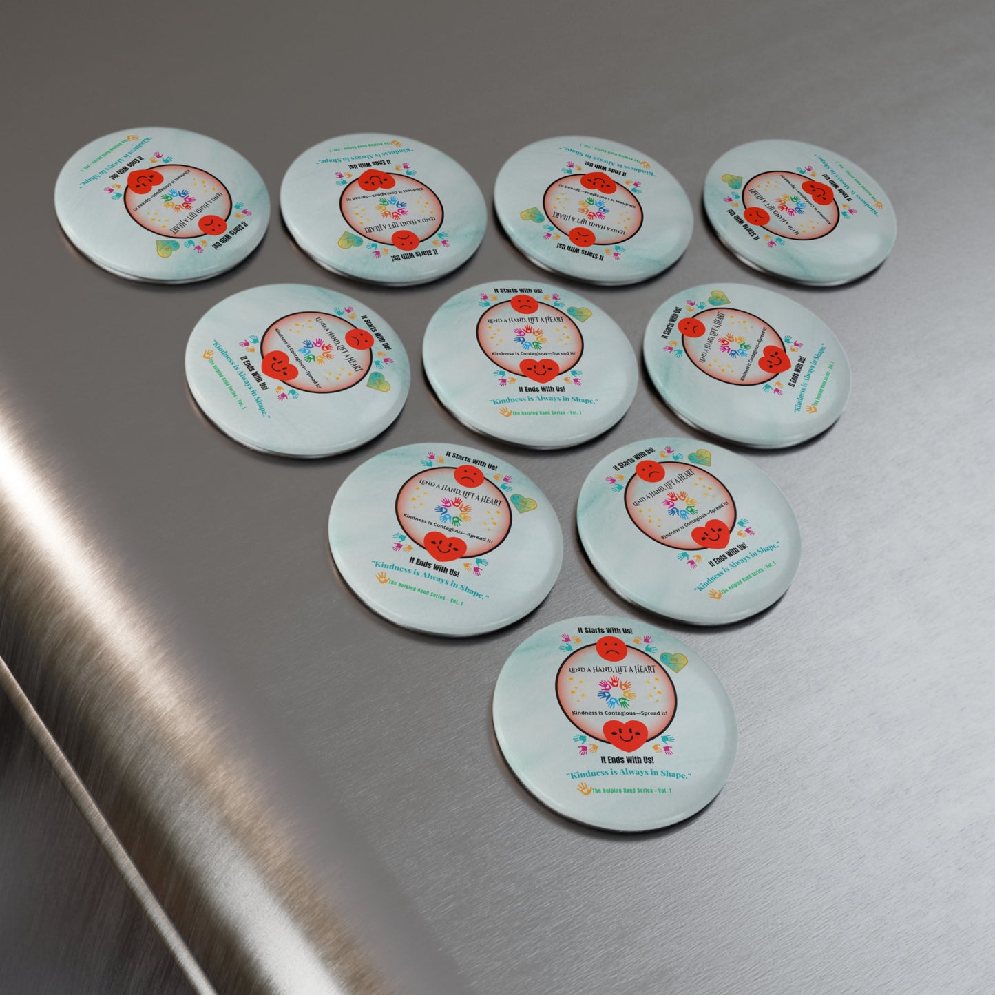 Lend a Hand, Lift a Heart - Magnet (round) Vol. 1 | "Kindness is Always in Shape."