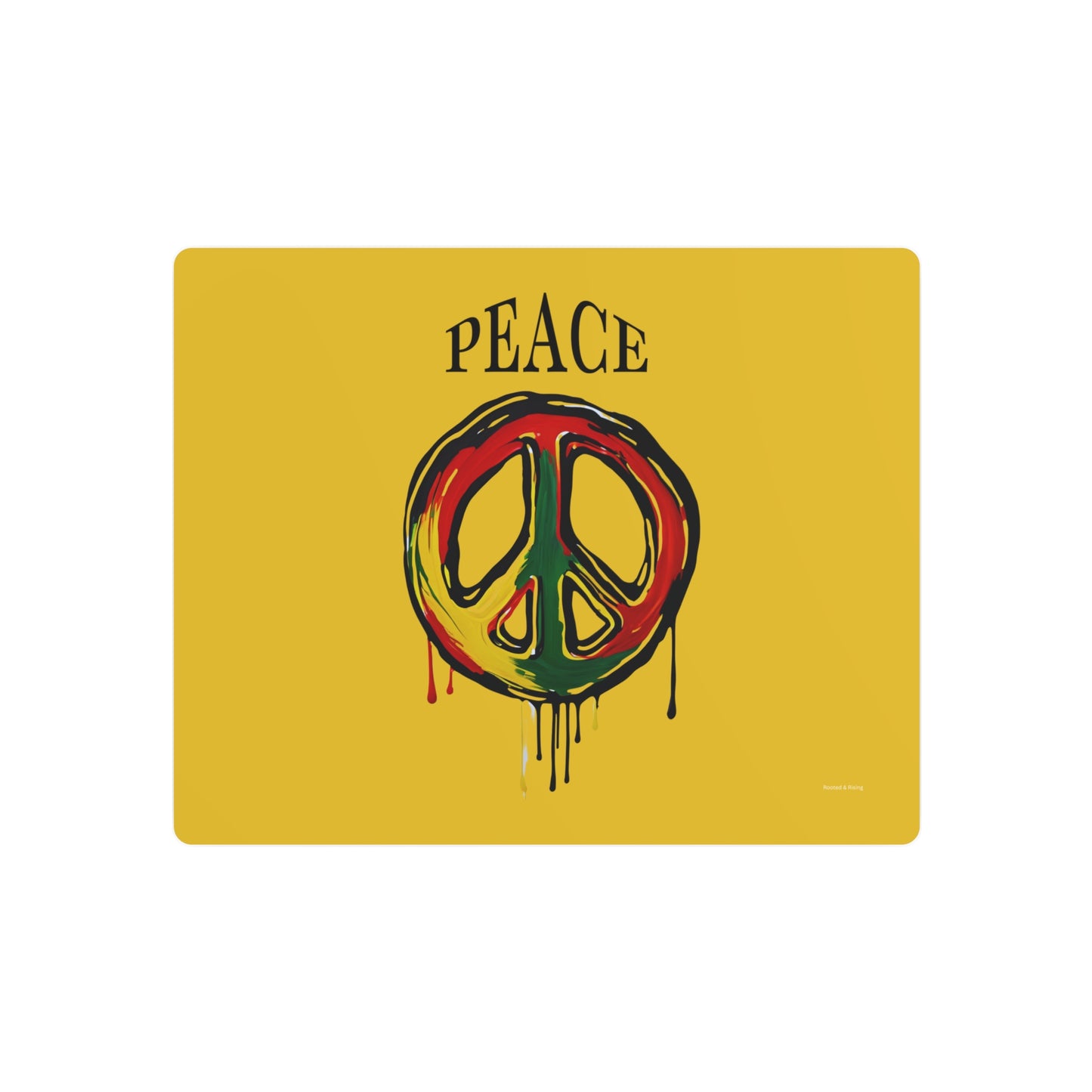 Rooted & Rising — Peace | Metal Wall Art Sign