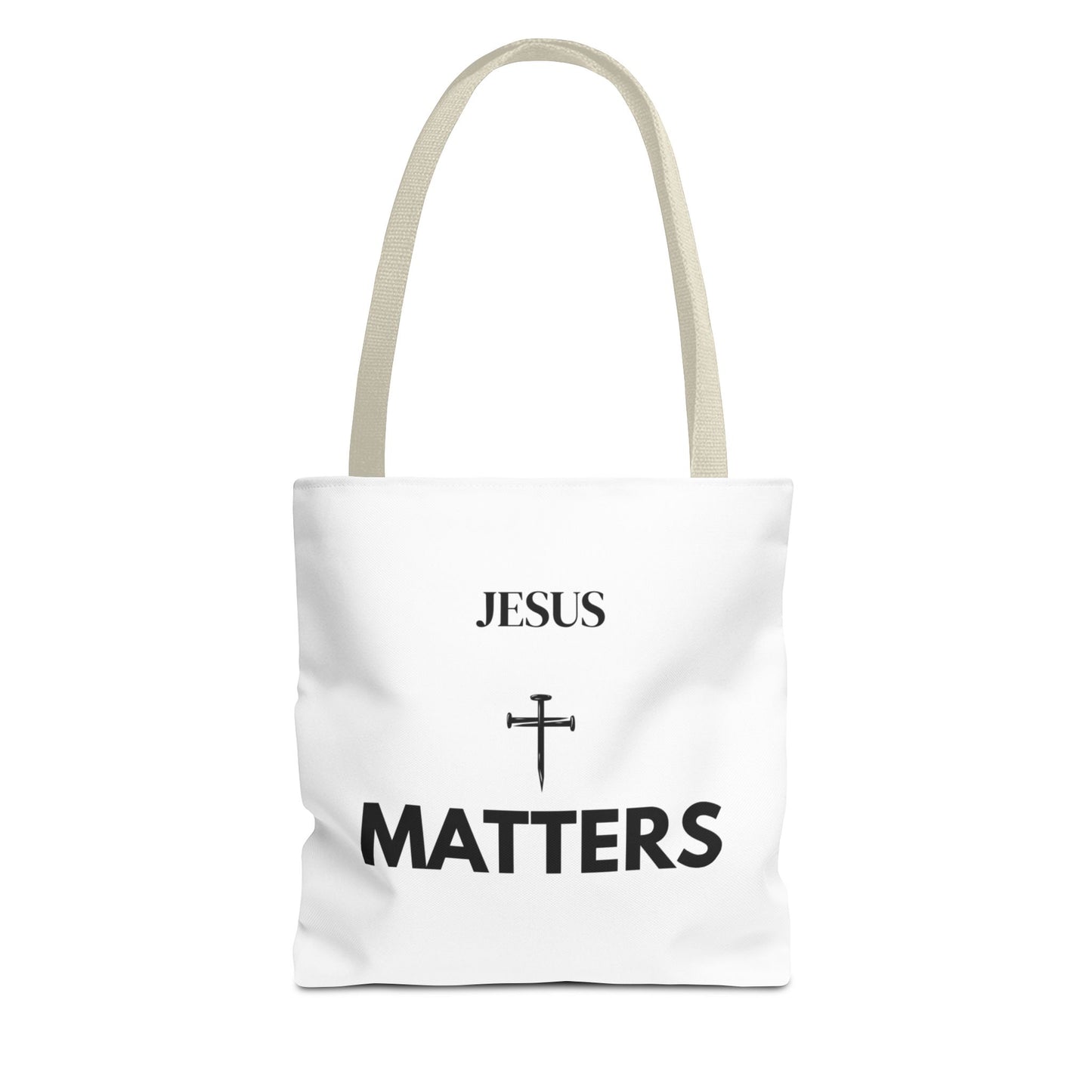 Jesus Matters Tote Bag | Bold Christian Faith Statement Carryall