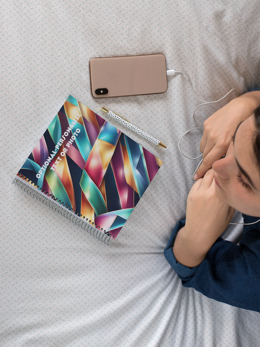 Ribbon Wave - Personalized Spiral Notebook