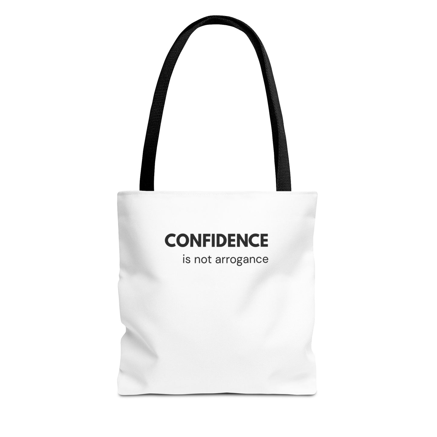 Confidence Is Not Arrogance Tote Bag | Faith-Inspired Statement Carryall