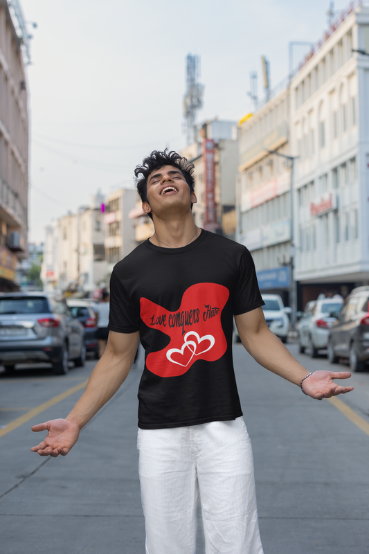 Love Conquers Hate -  Unisex Heavy Cotton Tee
