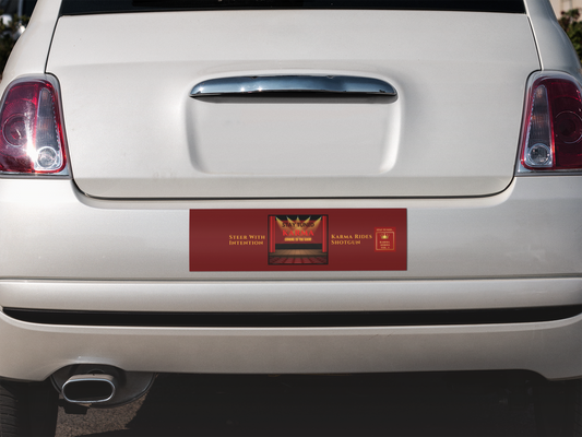 Stay Tuned – Steer With Intention. Karma Rides Shotgun! Vol. 1 | Bumper Sticker