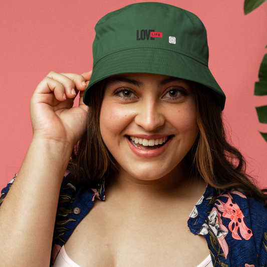 Love Life | Unisex Bucket Hat (dark green) | The Just Simple Series