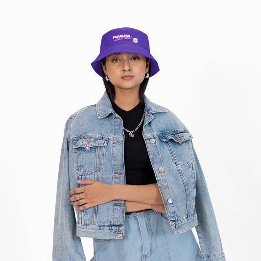 Fearless, Let It Flow | Unisex Bucket Hat (light purple) | The Just Simple Series