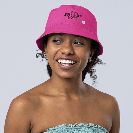 Blessed, Just Keep Going | Unisex Bucket Hat (pink) | The Just Simple Series