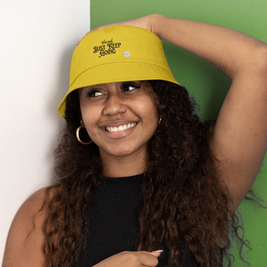 Blessed, Just Keep Going | Unisex Bucket Hat (yellow) | The Just Simple Series