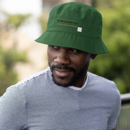 Grateful, Own Your Magic | Unisex Bucket Hat (dark green) | The Just Simple Series