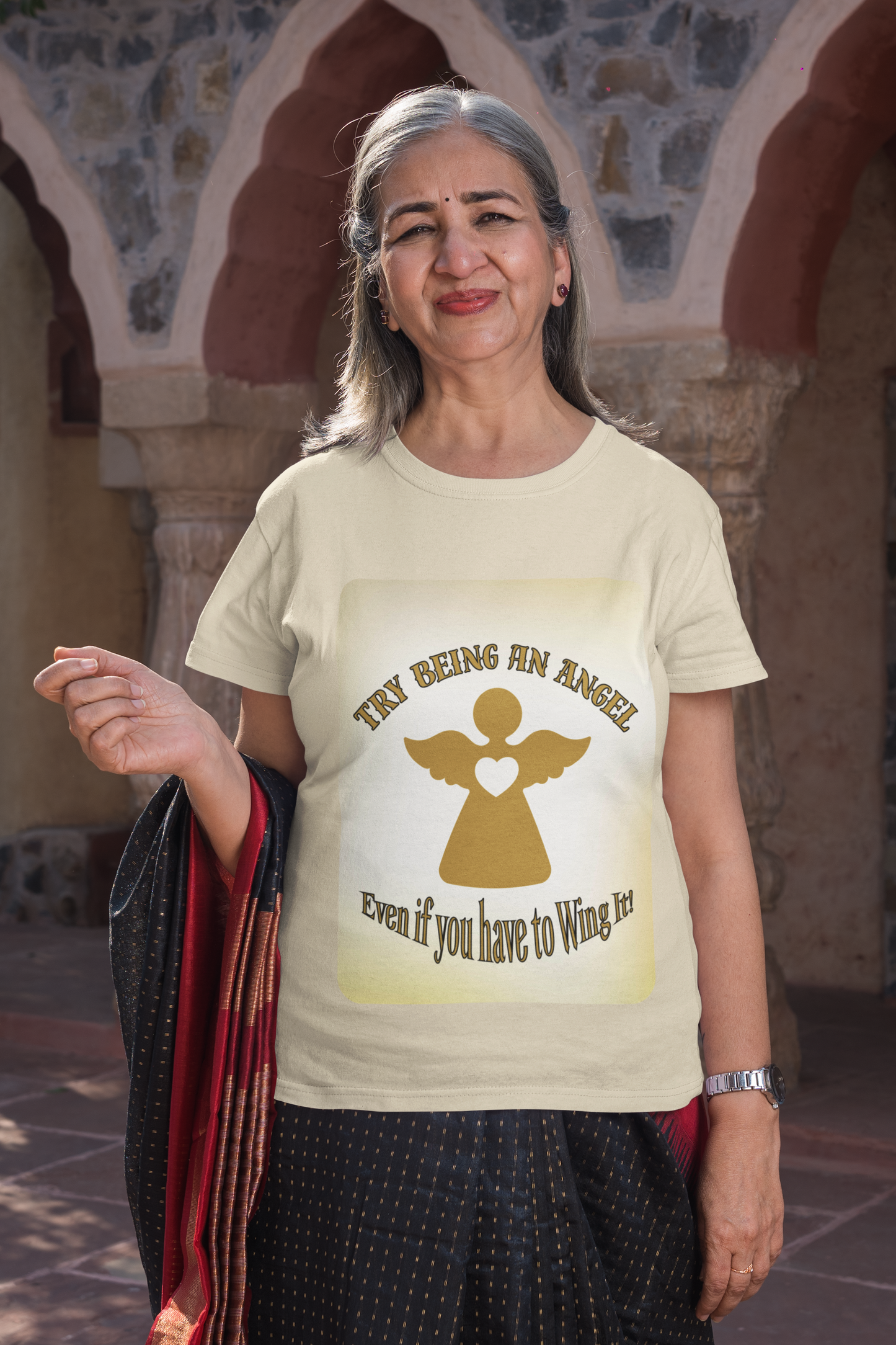 Try Being An Angel -  Inspirational Softstyle Unisex Tee