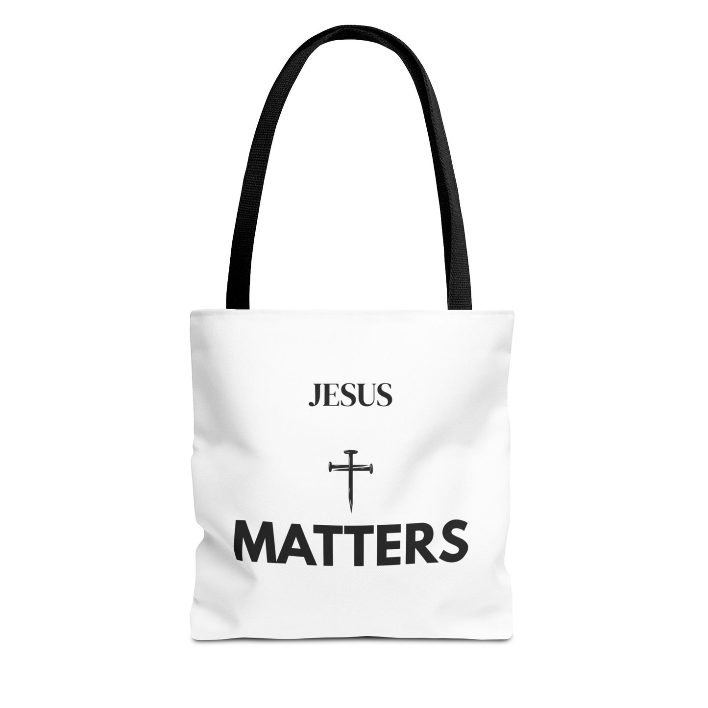 Jesus Matters Tote Bag | Bold Christian Faith Statement Carryall