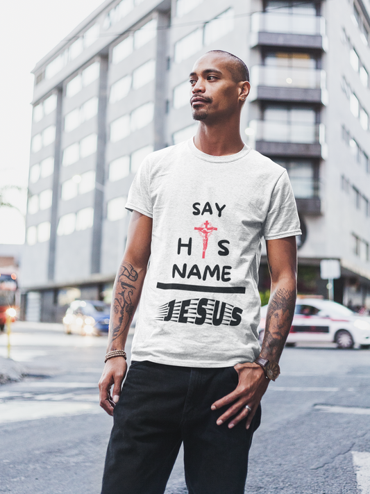 Say His Name-Jesus - Softstyle T-Shirt -  Inspirational Design