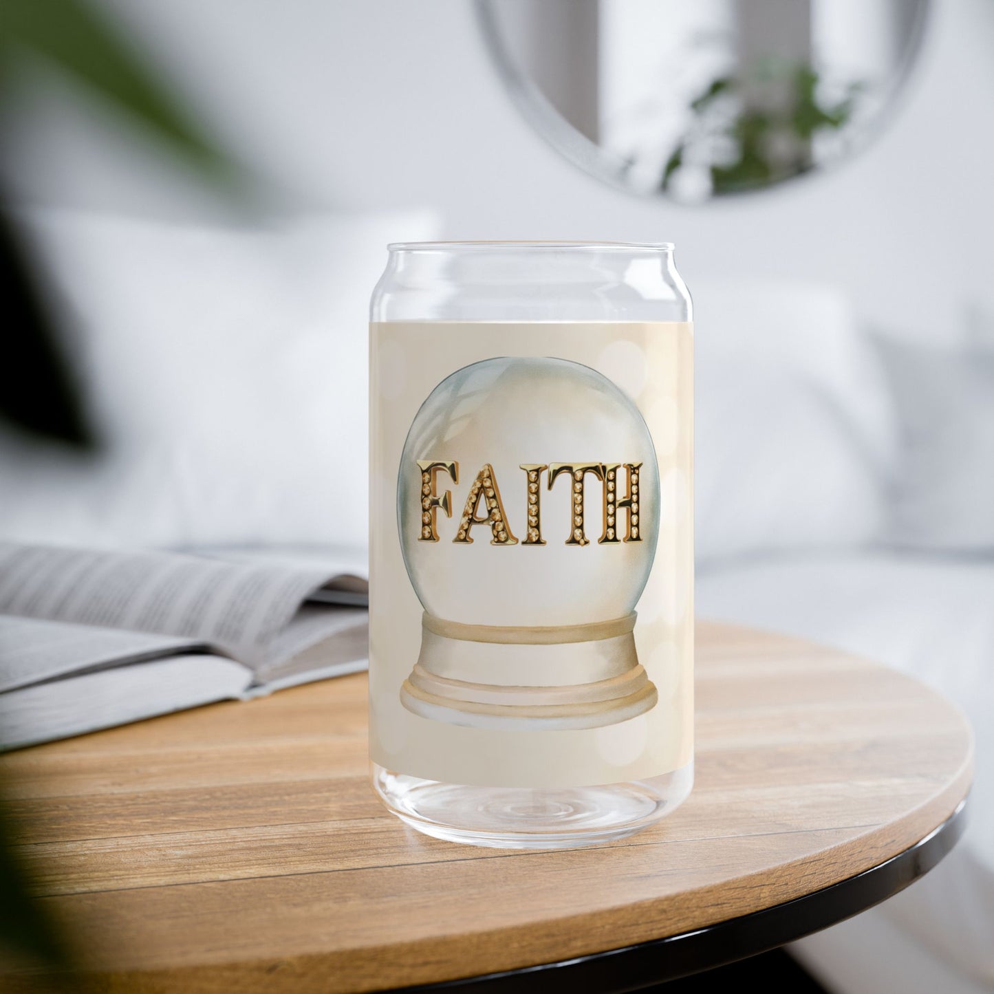Faith Crystal Ball - Sipper Glass, 16oz