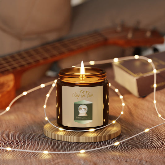 Keep The Faith - Amber Jar 4oz, Soy Candle - Perfect for Relaxation and Spiritual Moments