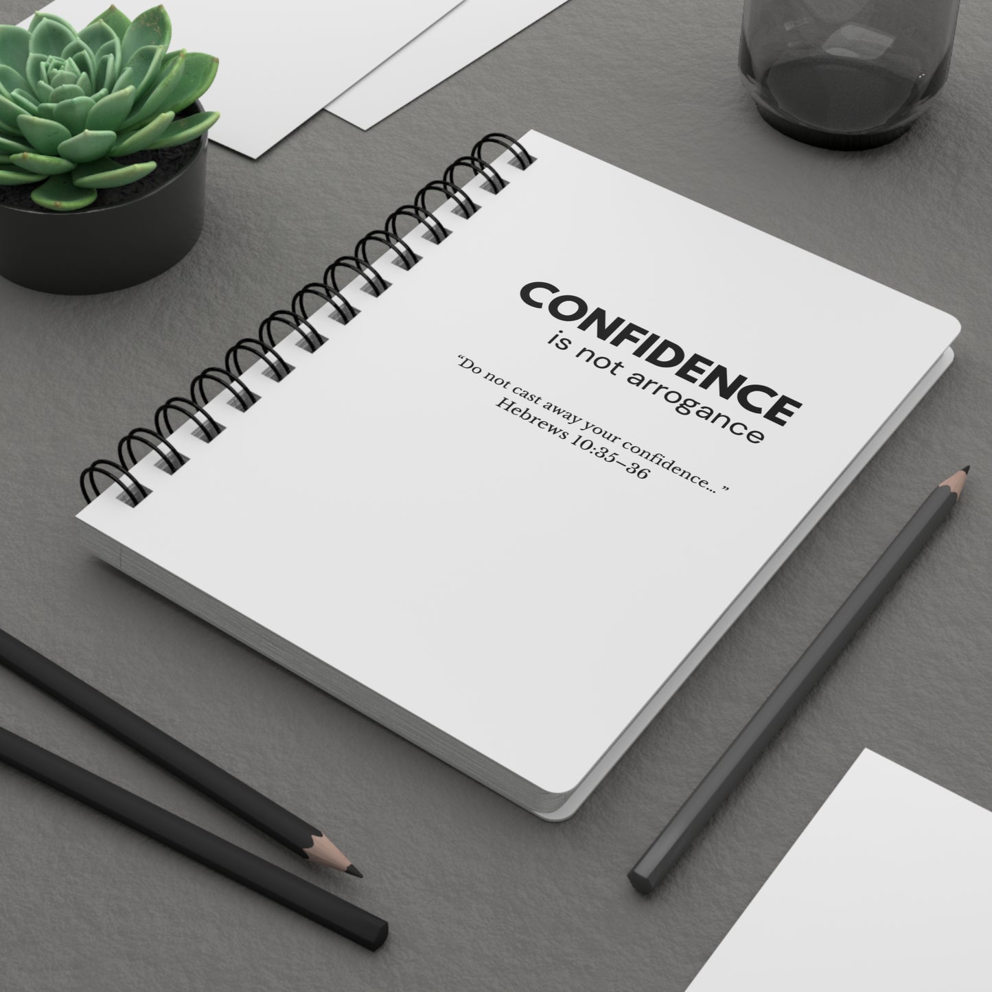 Confidence Is Not Arrogance Spiral Journal | Faith-Based Reflection