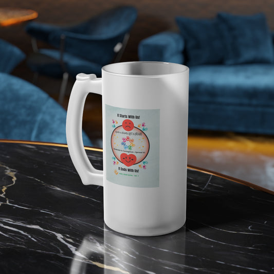 Lend a Hand, Lift a Heart - Frosted Mug - Beer/Float 16 oz. Vol. 1 | “Because kindness is contagious—and your mug helps.”