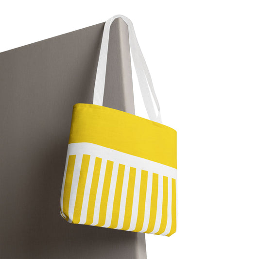 La Strie (yellow & white) - Tote Bag - Stylish Beach Vibes for Every Occasion!