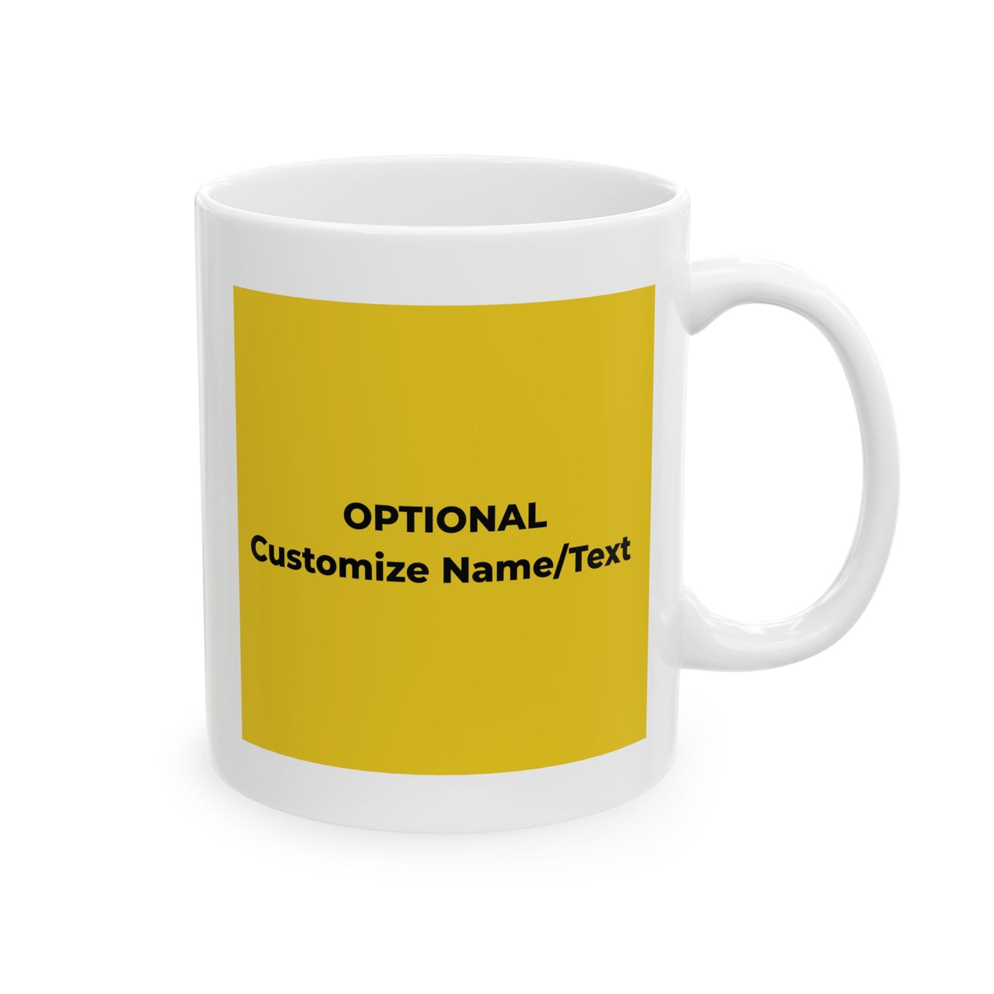 Peace & Love (yellow) -  Ceramic Mug - 11oz & 15oz - Perfect Gift for Inspiration & Motivation