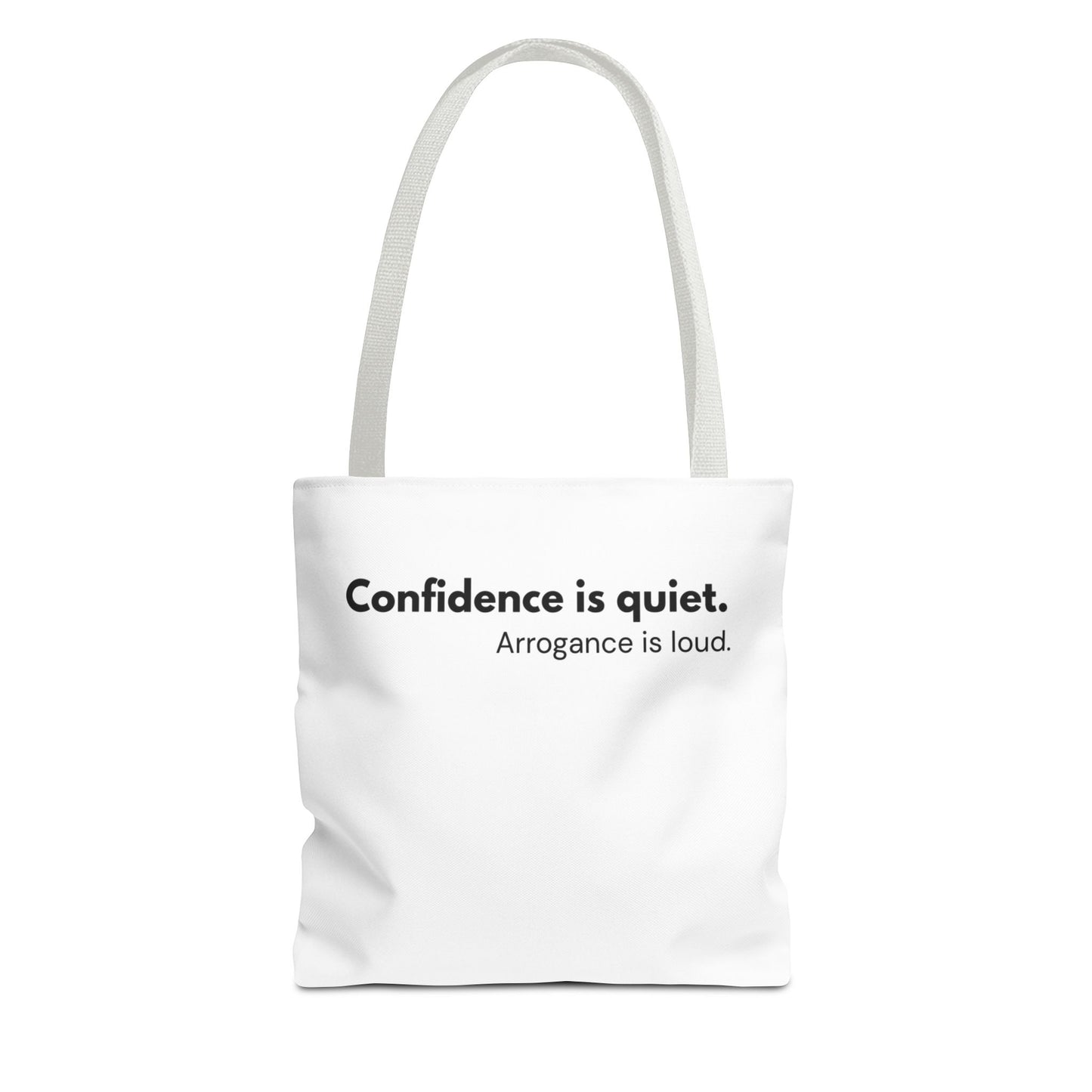Confidence Is Quiet Tote Bag | Inspirational Faith-Based Carryall