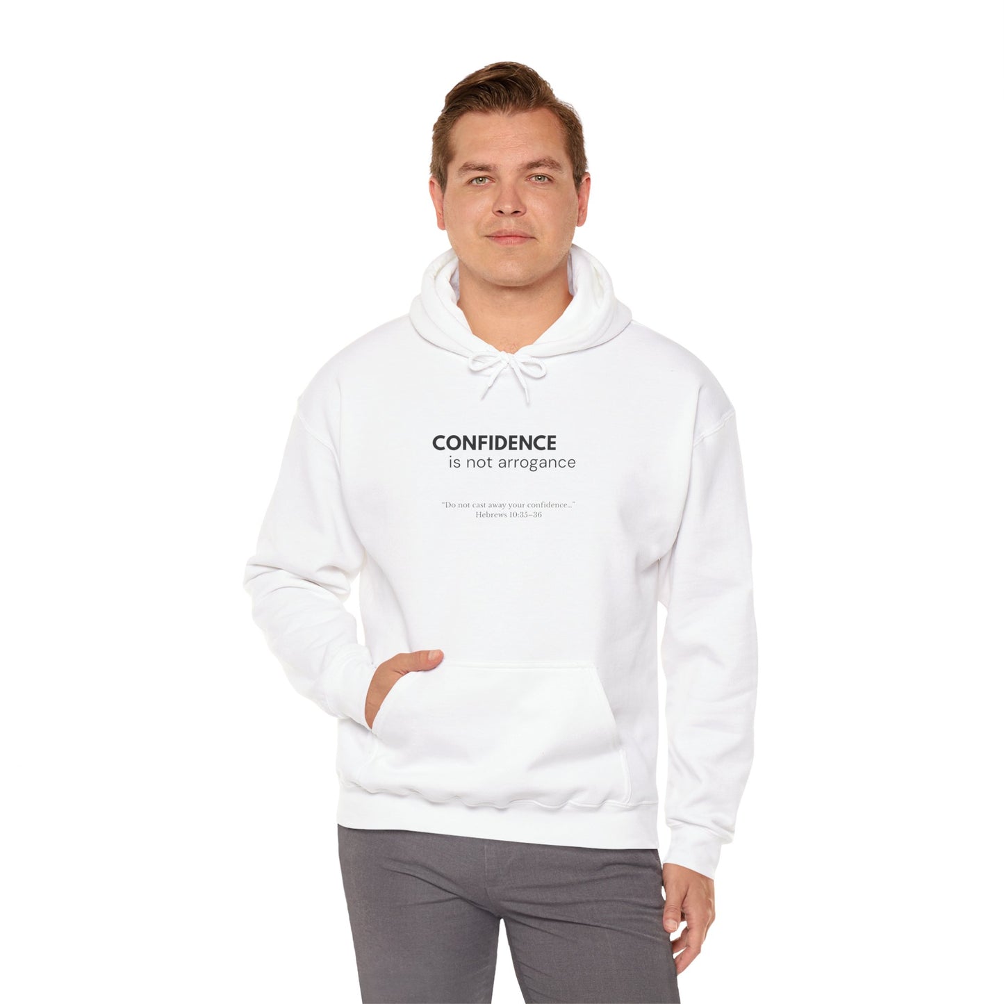 Confidence Is Not Arrogance Hoodie | Faith-Grounded Confidence Unisex Hooded Sweatshirt