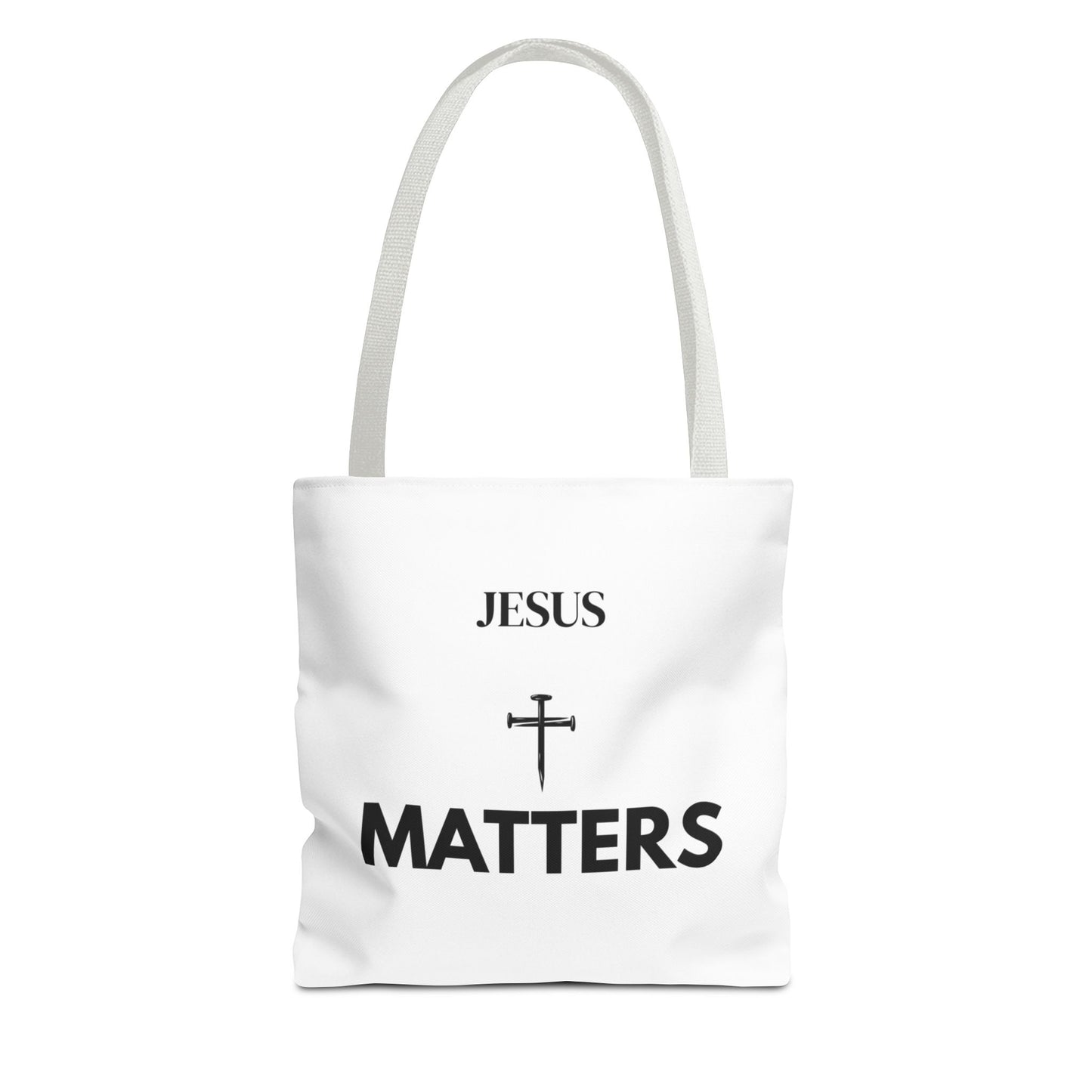 Jesus Matters Tote Bag | Bold Christian Faith Statement Carryall