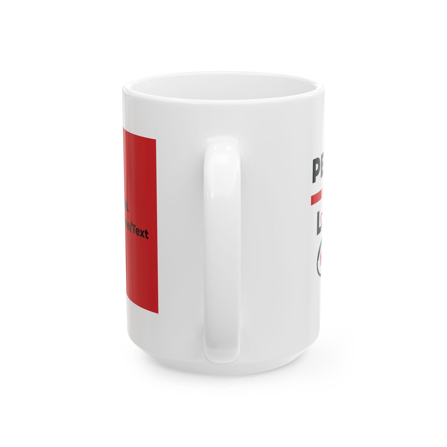 Peace & Love (red) -  Ceramic Mug - 11oz & 15oz - Perfect Gift for Inspiration & Motivation