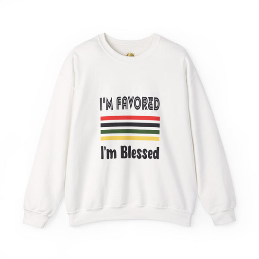 I'm Favored-I'm Blessed - Heavy Blend Crewneck Sweatshirt - Comfort and Durability - Unisex